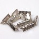 Metal Ribbon crimp end 20x8mm Antique silver